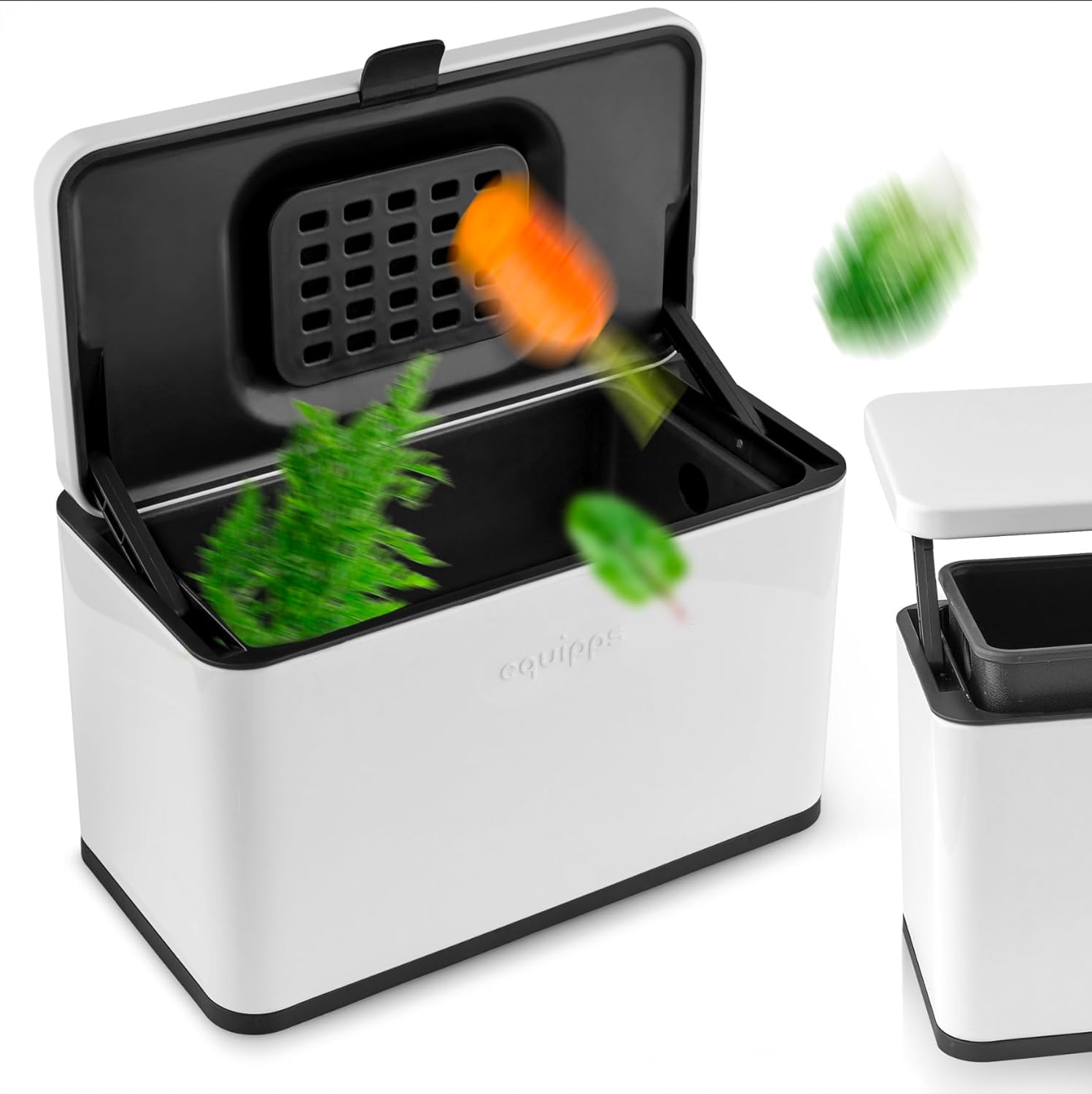 equipps Organic Rubbish Bin 3 L | Compost Bin Kitchen for Organic Waste & Co | Rubbish Bin with Odour Filter | Composter for Waste & Recycling |...
